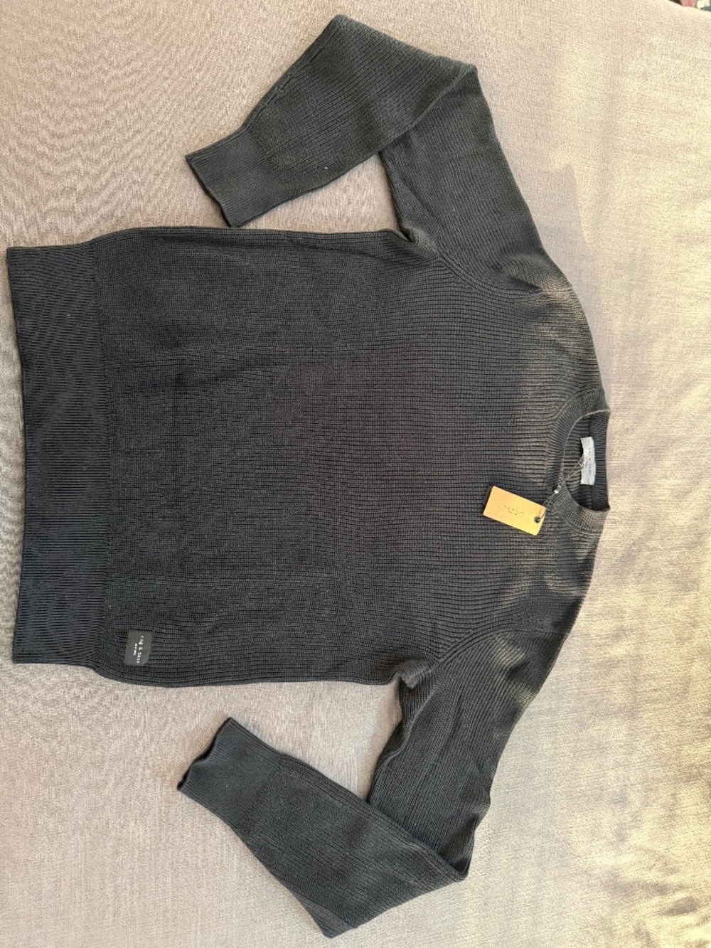 rag & bone Archetype Dexter Crew Sweater Men’s Medium Dark Grey 100% Cotton NWT